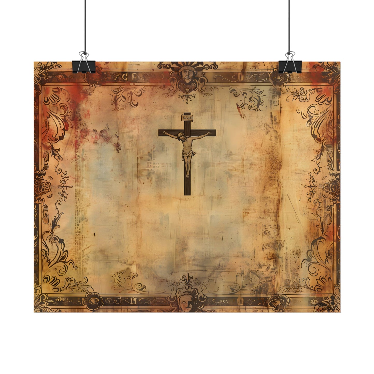 Vintage Biblical Art Print: A Historical Scene - Poster