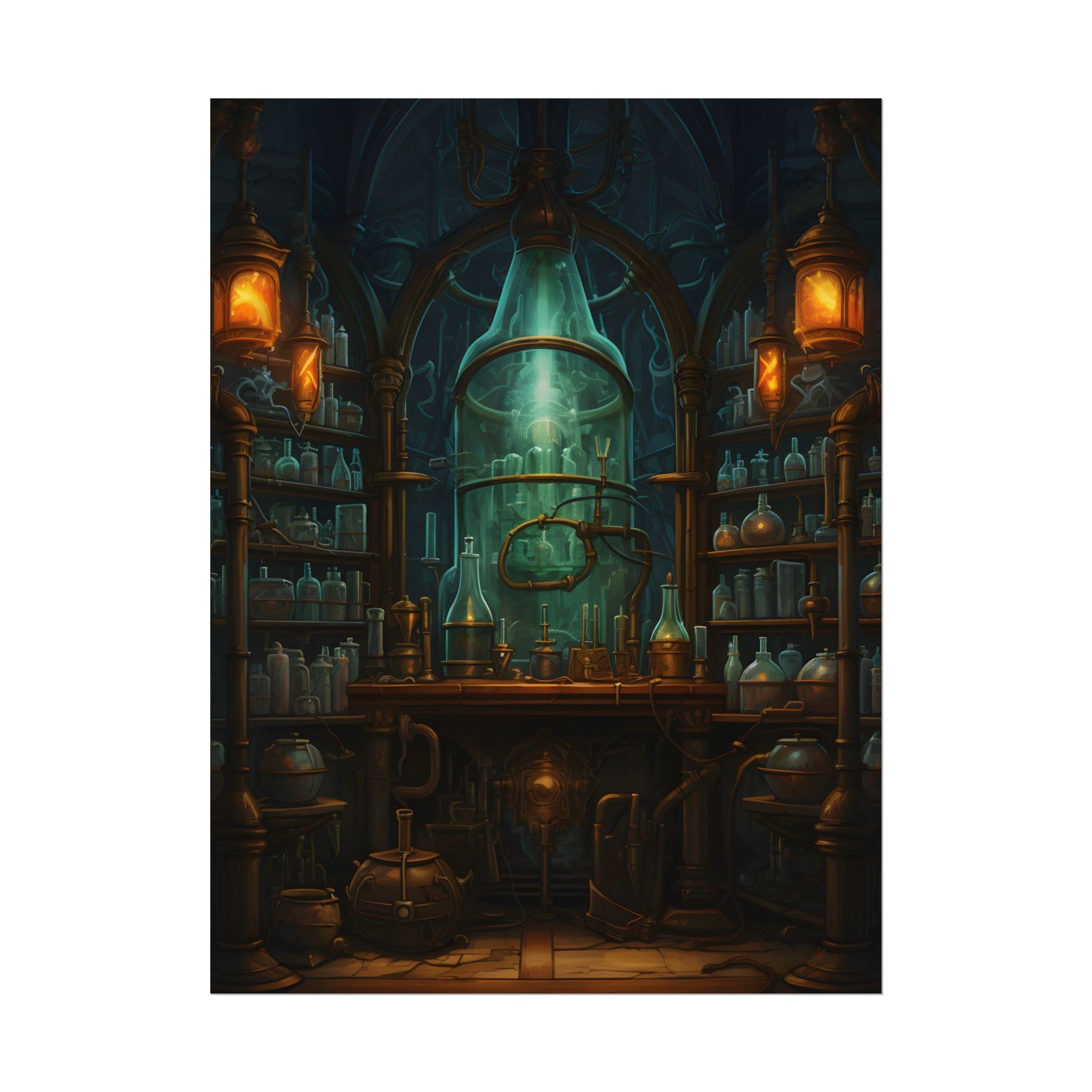 Mysterious Lab Test: Scientific Experiment in Progress - Poster