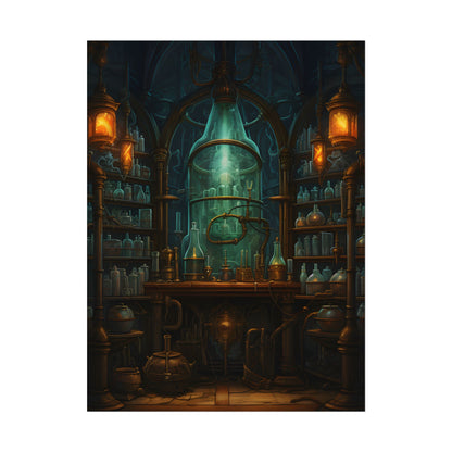 Mysterious Lab Test: Scientific Experiment in Progress - Poster