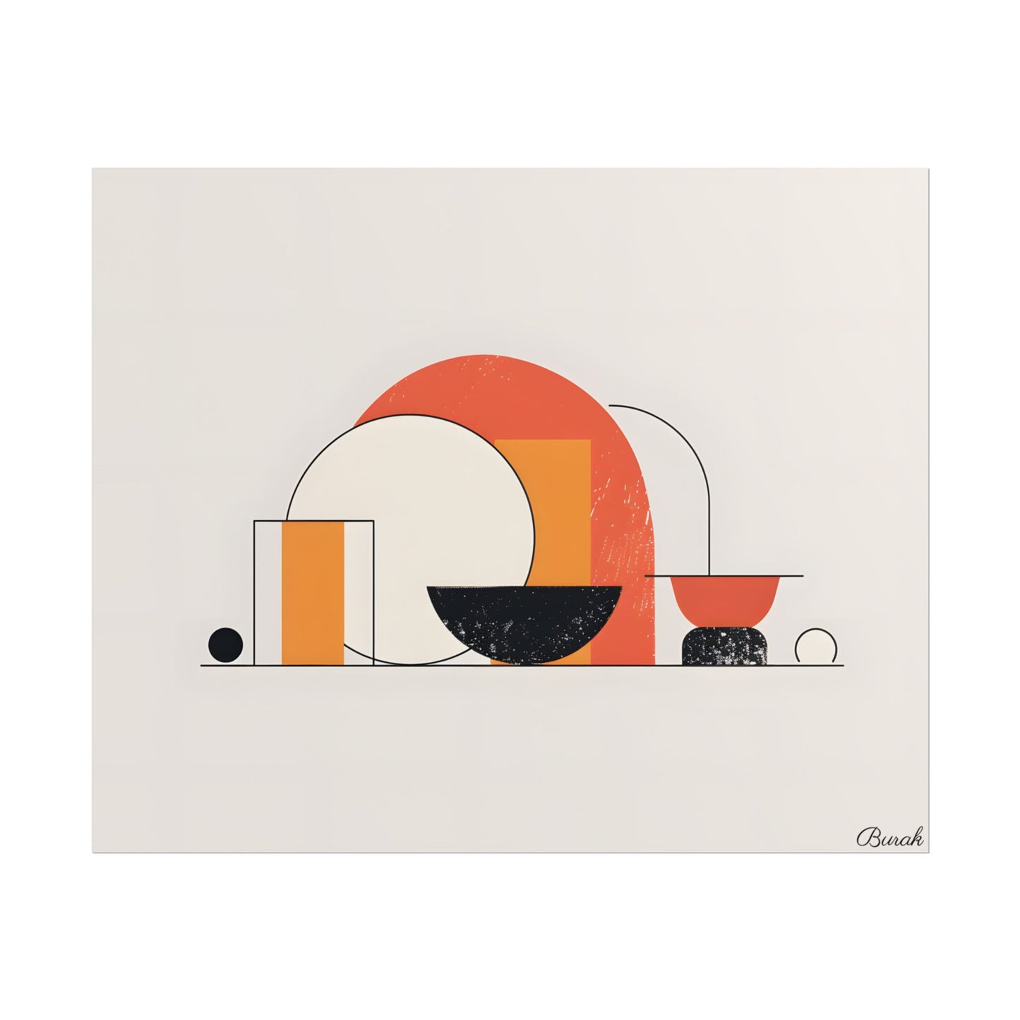 Minimalist Digital Product Design: Bold Block Artwork - Poster