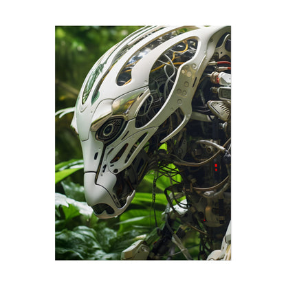 Tranquil Wildlife Sanctuary: AI-Operated Robot in Nature's Harmony - Poster