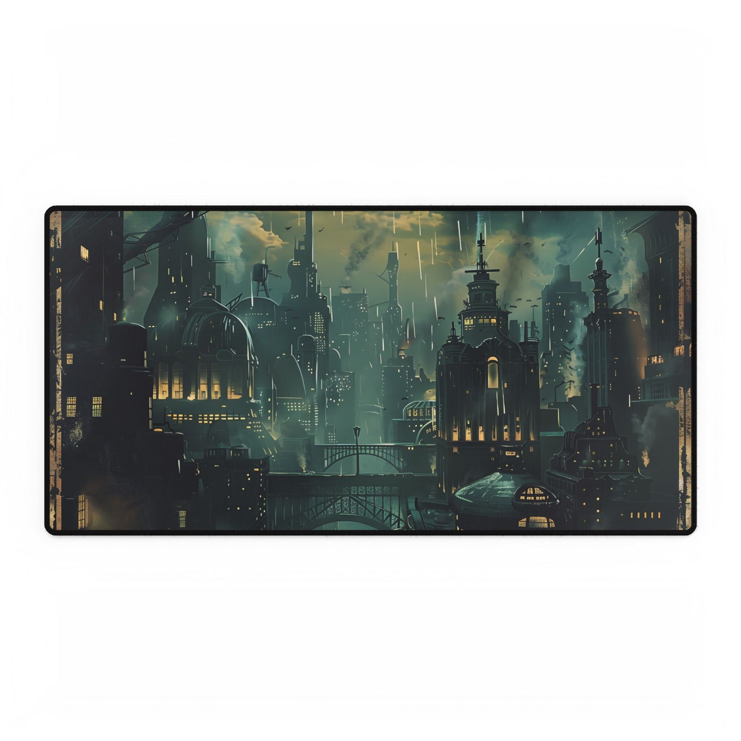 Vintage Underwater Travel Poster: Serene Adventure - Desk Mat