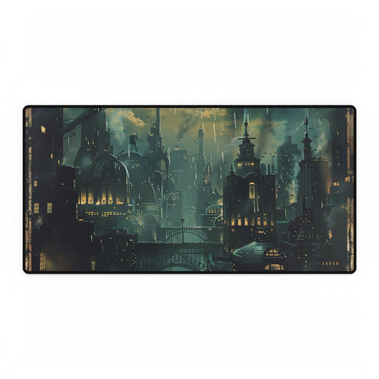 Vintage Underwater Travel Poster: Serene Adventure - Desk Mat