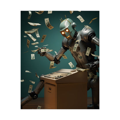 Robotic Art Heist: Modern Masterpieces Meet Metal Minds - Poster