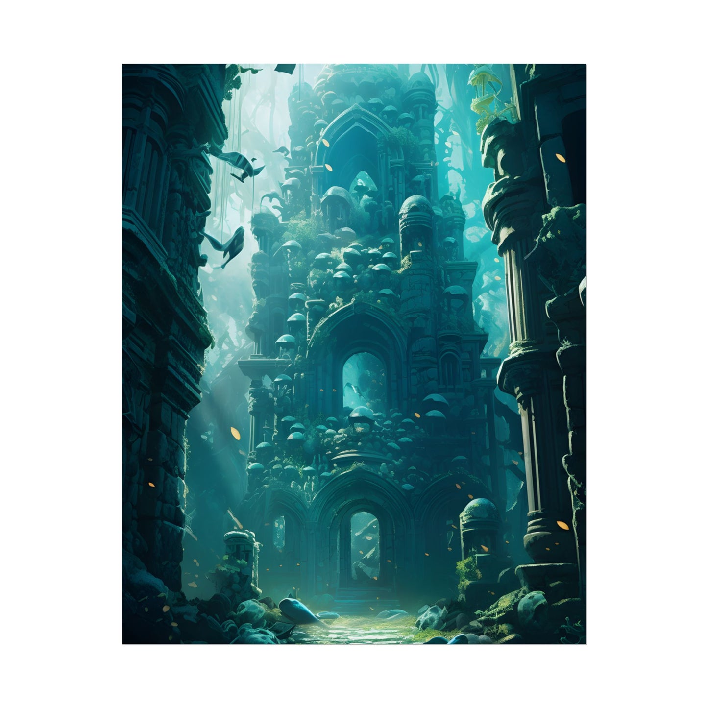 Lost Underwater Civilization: Ancient Artifacts in Mysterious Depths - Poster