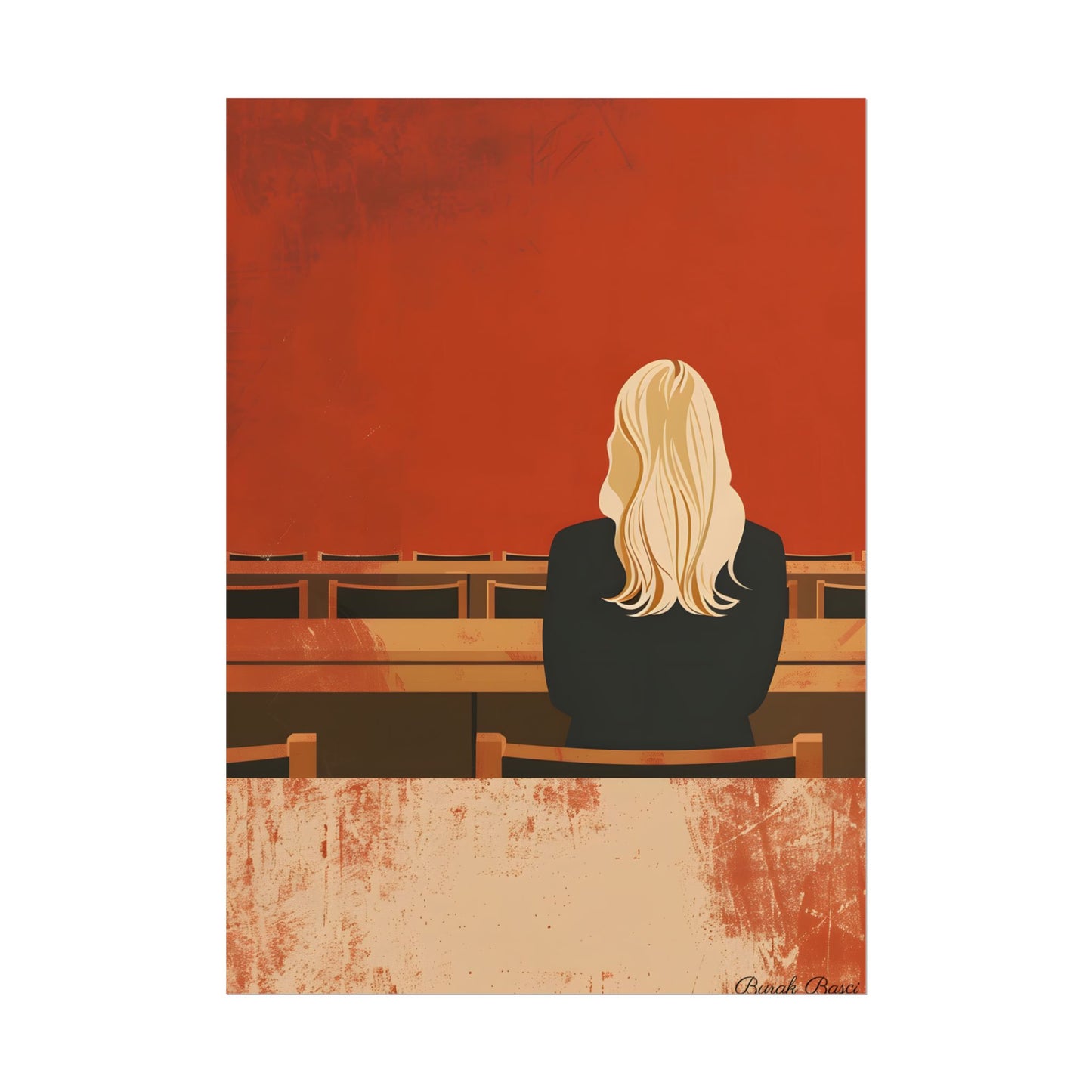 Minimalist Portrait: Blonde Woman in 20[4] Batch Poster Art - Poster