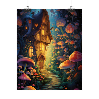 Enchanted Forest Whimsy: Vibrant Fairy Tale Artwork - Poster