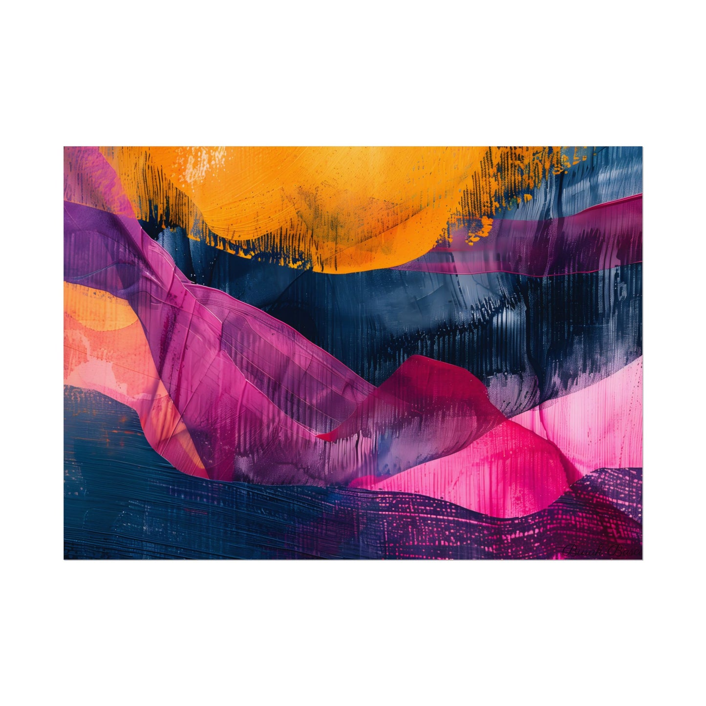 Vibrant Abstract Art: Organic Patterns in Modern Colors - Poster