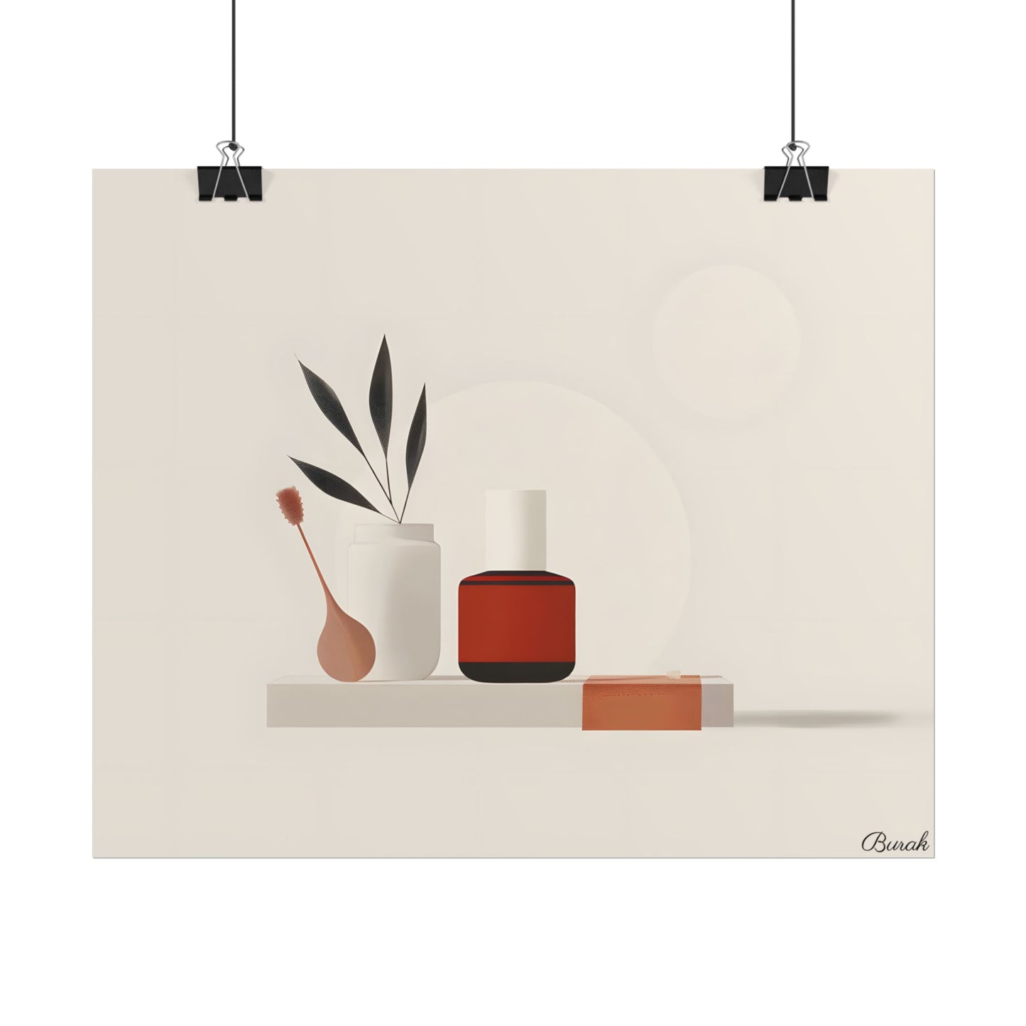 Minimalist Electronic Device: Bold Modern Art Illustration - Poster