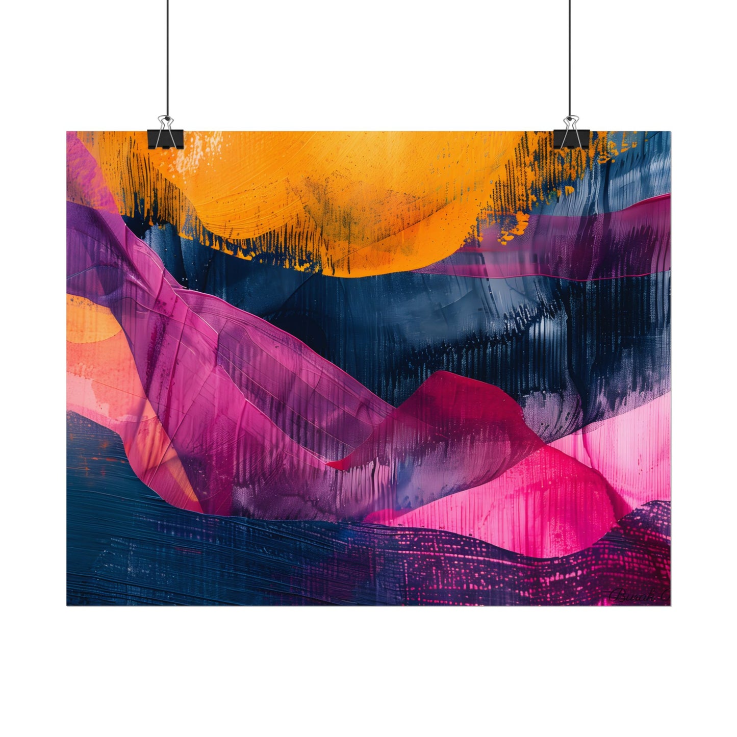 Vibrant Abstract Art: Organic Patterns in Modern Colors - Poster