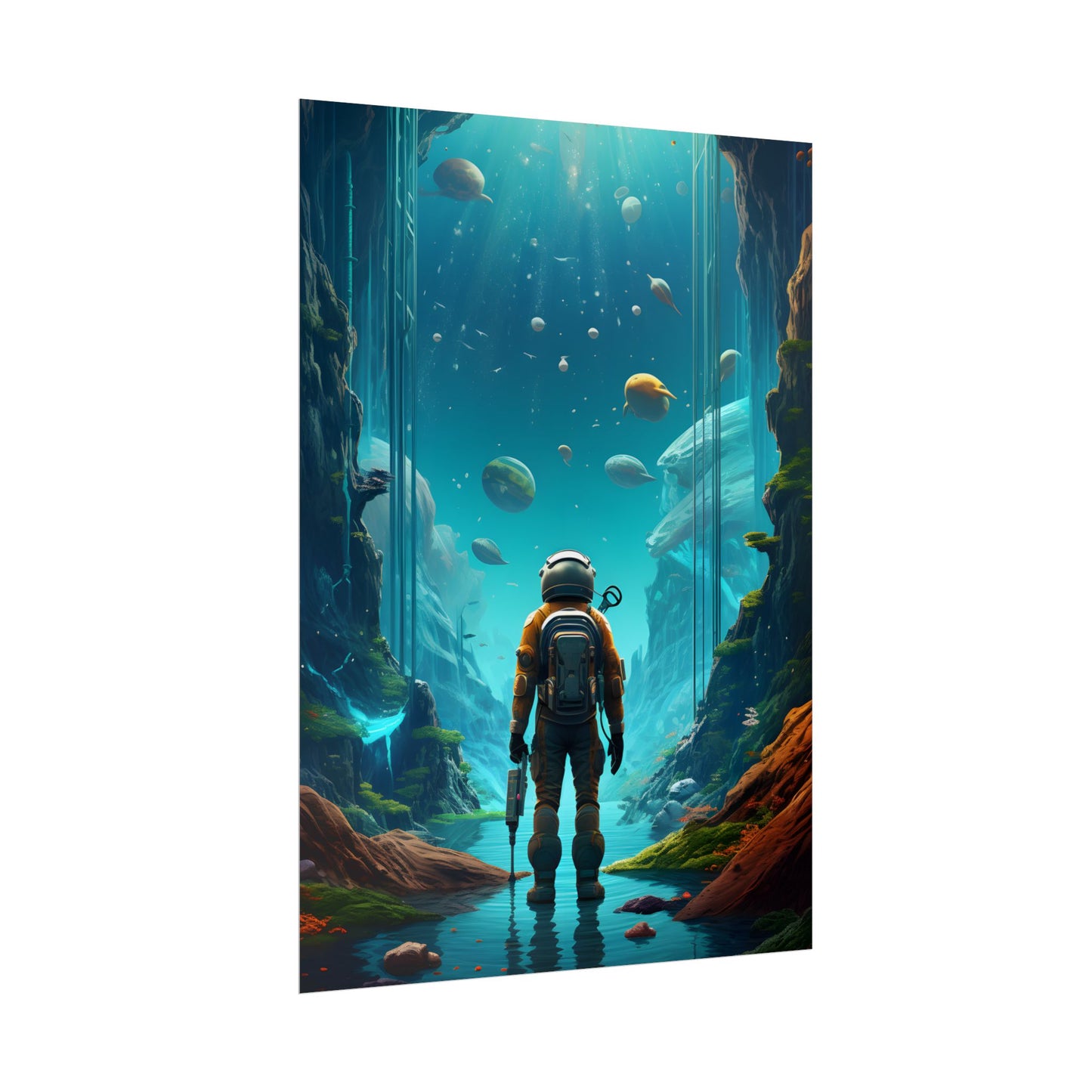Futuristic Wilderness Explorer: Sci-fi Adventure Artwork - Poster