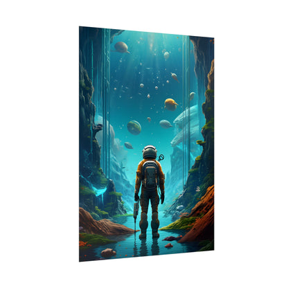 Futuristic Wilderness Explorer: Sci-fi Adventure Artwork - Poster
