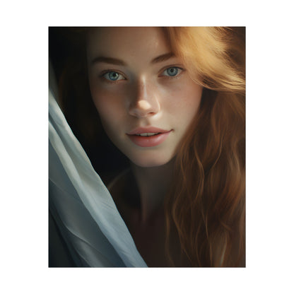 Close-Up Portrait: Bright Smile & Sharp Lips Artwork - Poster