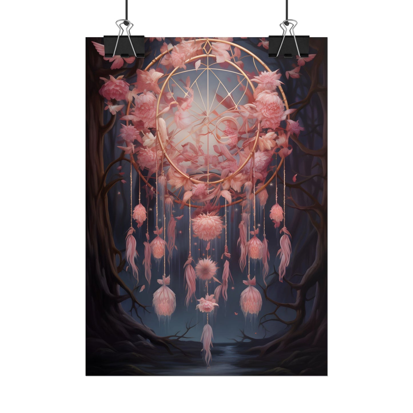 Ethereal Dreamcatcher Realm: Surreal Landscape Art - Poster