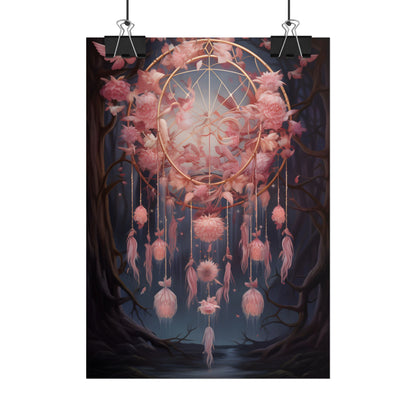 Ethereal Dreamcatcher Realm: Surreal Landscape Art - Poster