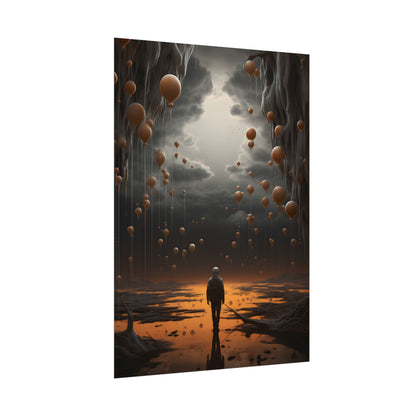 Freedom in Nature: Casual Outdoor Portrait - Poster