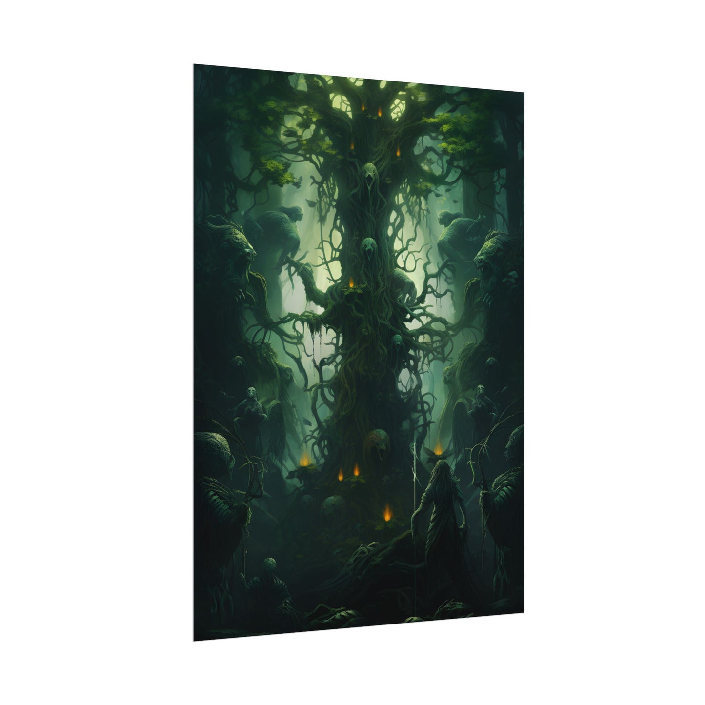 Mystical Forest Guardians: Ancient Tree Spirits Unite - Poster