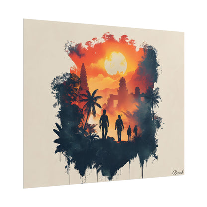 Nathan Drake's Adventure: Minimalist Illustration - Poster
