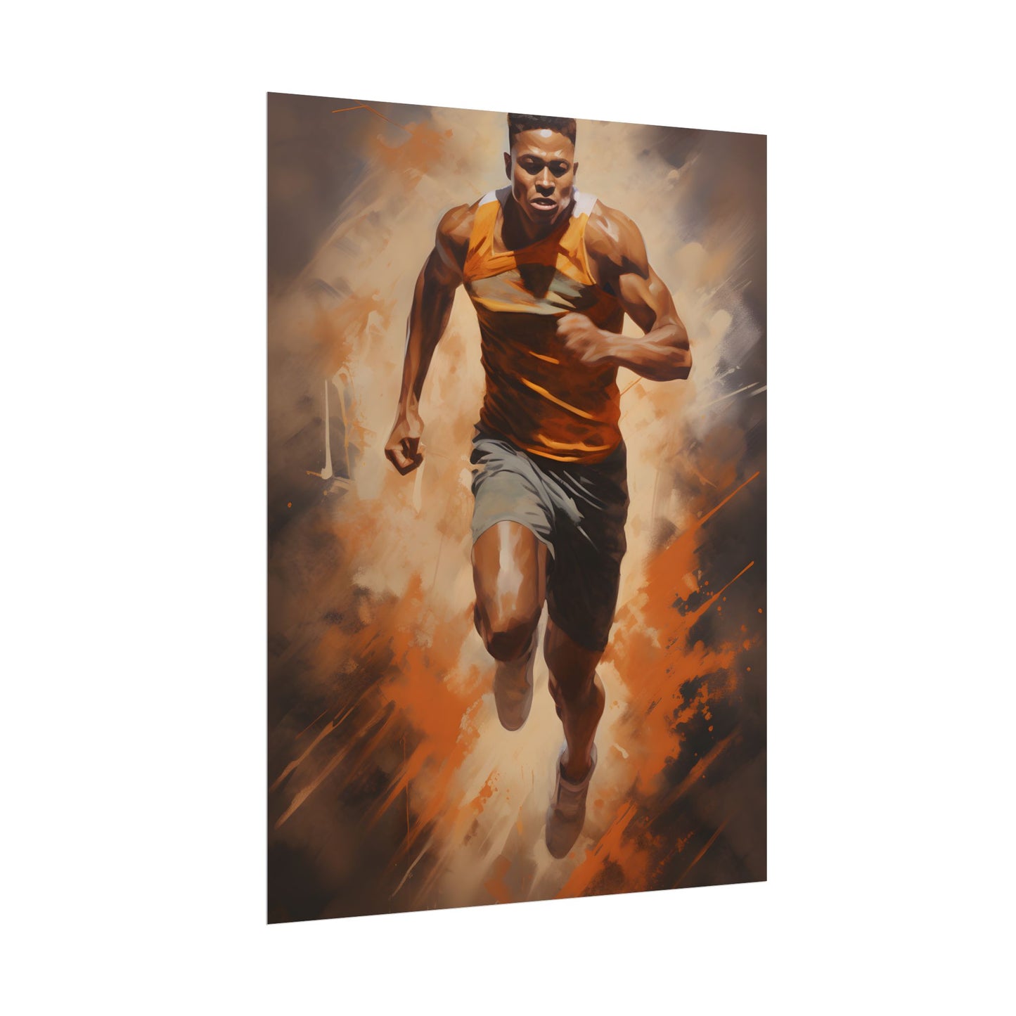 Passionate Fitness Moment: Dedicated Athlete in Action - Poster