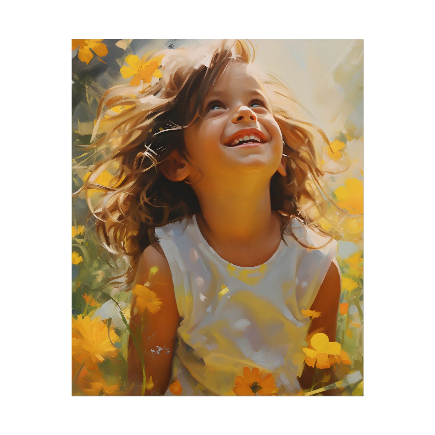 Childhood Innocence Portrait: A Candid Moment - Poster