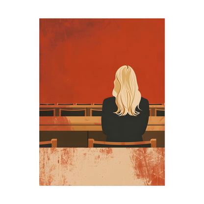 Minimalist Portrait: Blonde Woman in 20[4] Batch Poster Art - Poster