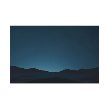 Minimalist Night Sky: Abstract Starry Art - Poster