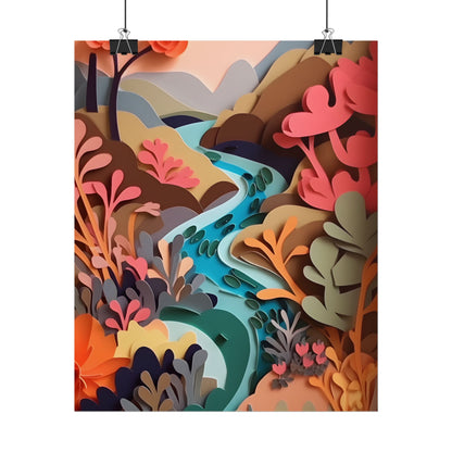 Eye-Catching American Landscape: Paper Quilling Art - Poster