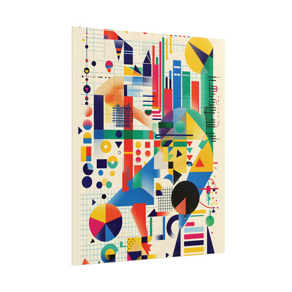 Colorful Educational Artwork: Statistical Illustration - Poster