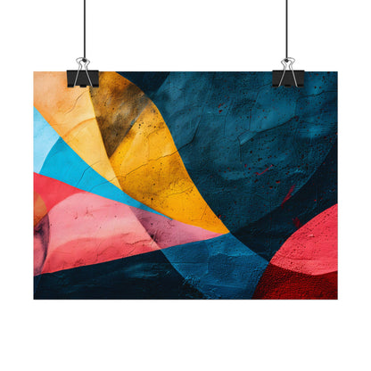 Vibrant Abstract Textured Design: Colorful Artwork - Poster