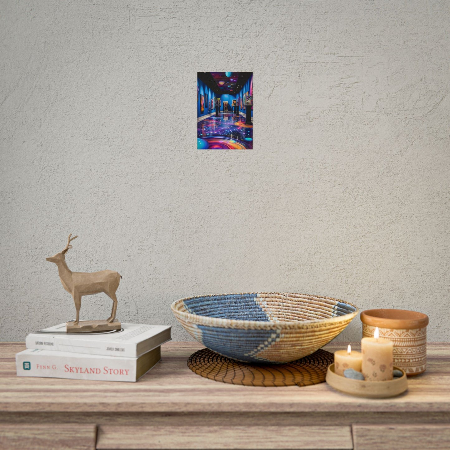 Celestial Art Gallery: Wide-Angle View with Soft Lighting - Poster