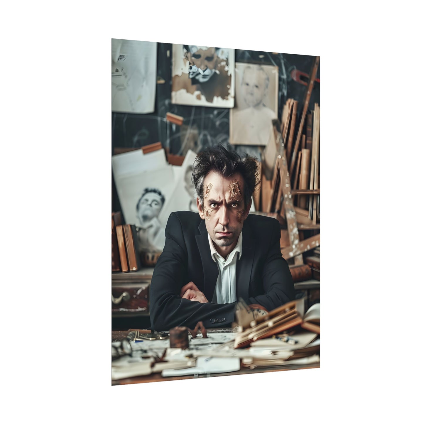Intimate Self-Reflection: A Man's Portrait - Poster
