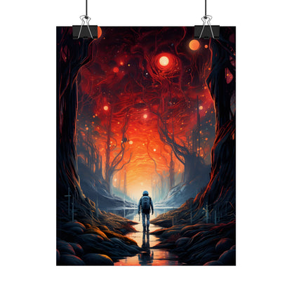 Futuristic Wilderness Explorer: Sci-Fi Adventure Digital Art - Poster