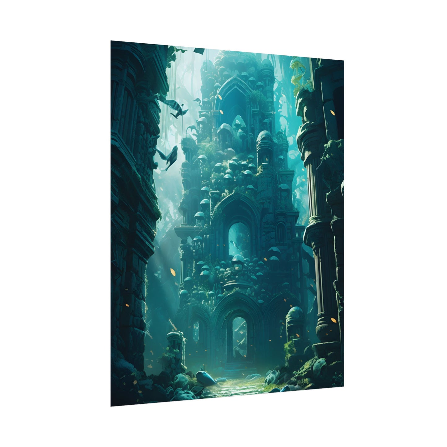 Lost Underwater Civilization: Ancient Artifacts in Mysterious Depths - Poster