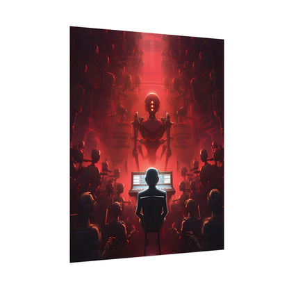 Robot Symphony: Futuristic Music Art - Poster