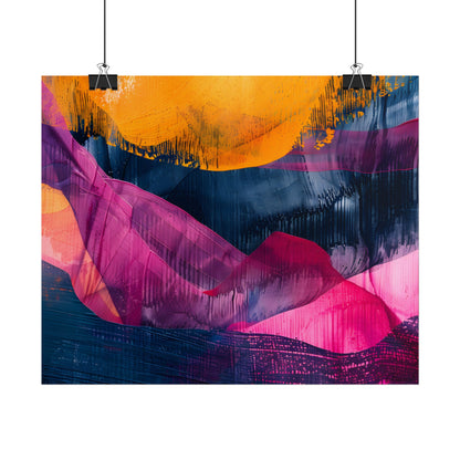 Vibrant Abstract Art: Organic Patterns in Modern Colors - Poster