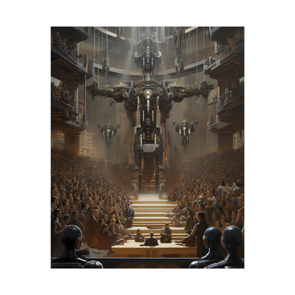 Robot Symphony: Elevated View of Robot Orchestra - Poster