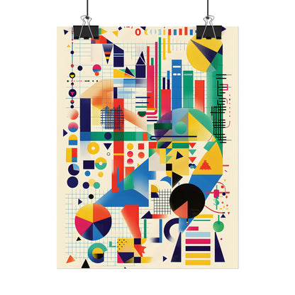 Colorful Educational Artwork: Statistical Illustration - Poster