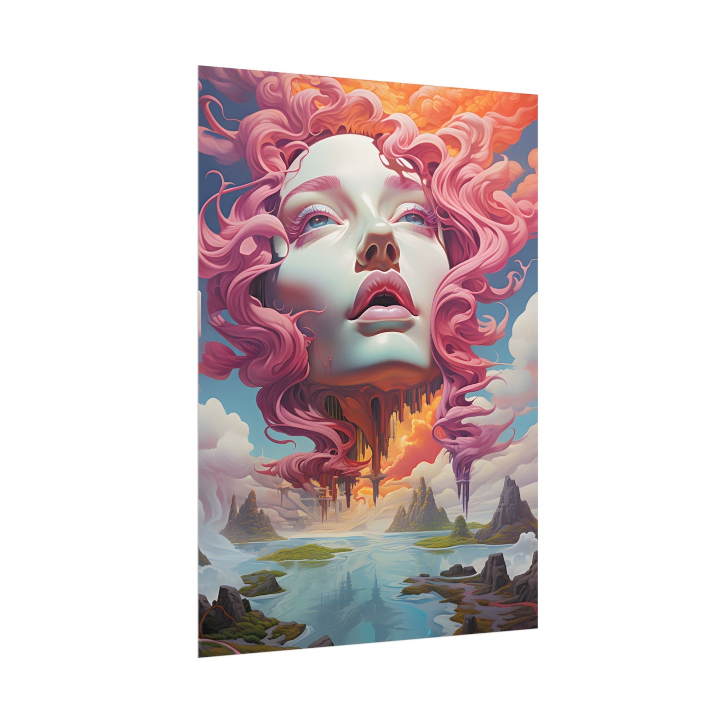 Dreamlike Vortex: Abstract Surreal Scene Art - Poster