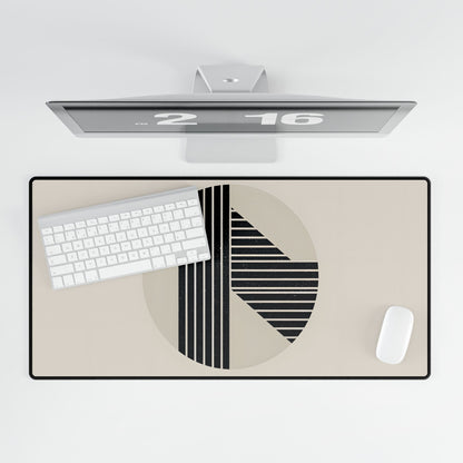 Modern Minimalist Poster: Bold Typography and Geometric Forms - Desk Mat