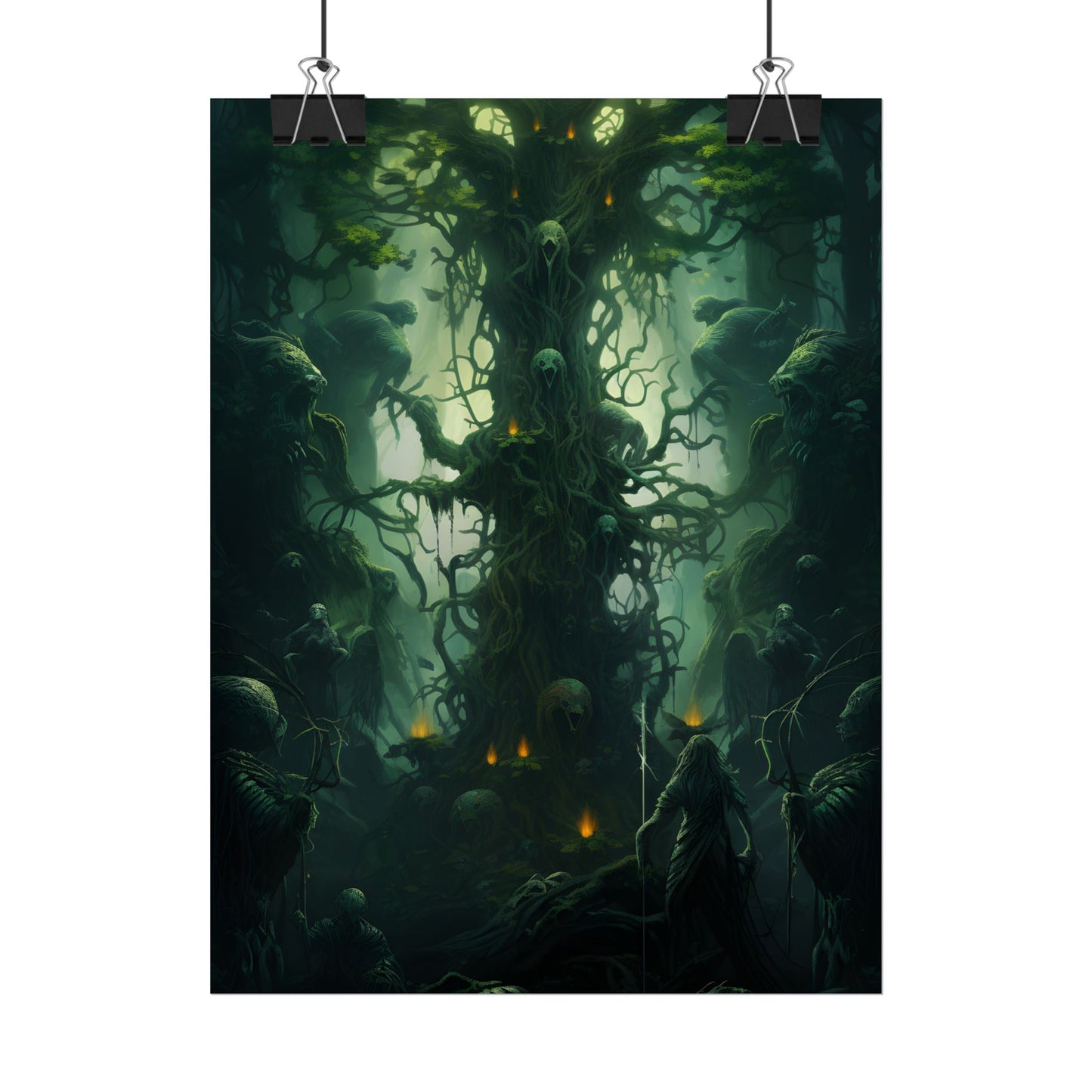 Mystical Forest Guardians: Ancient Tree Spirits Unite - Poster