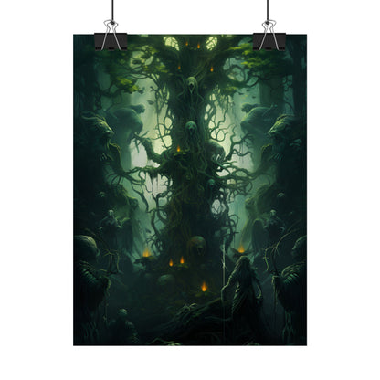 Mystical Forest Guardians: Ancient Tree Spirits Unite - Poster