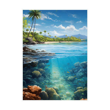 Tranquil Tropical Paradise: Relaxed Island Getaway Art - Poster