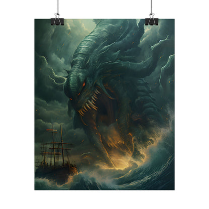Ancient Sea Monsters: Mythical Marine Reptile Artwork - Poster
