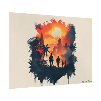 Nathan Drake's Adventure: Minimalist Illustration - Poster