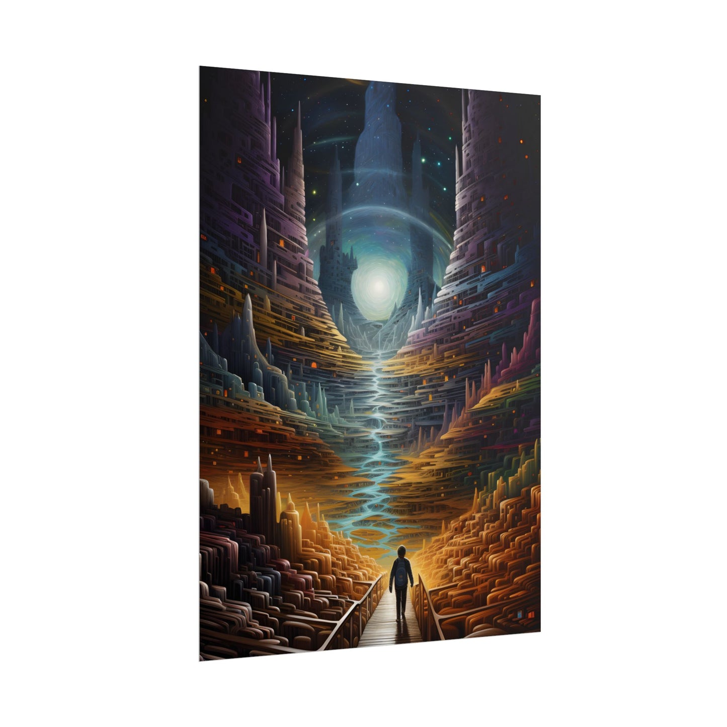 Space Explorer Journey: Astronaut in Cosmic Adventure - Poster