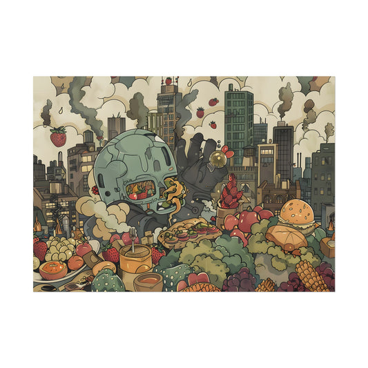 Vibrant Urban Scene: Colorful Art Inspired by Rapper's Style - Poster