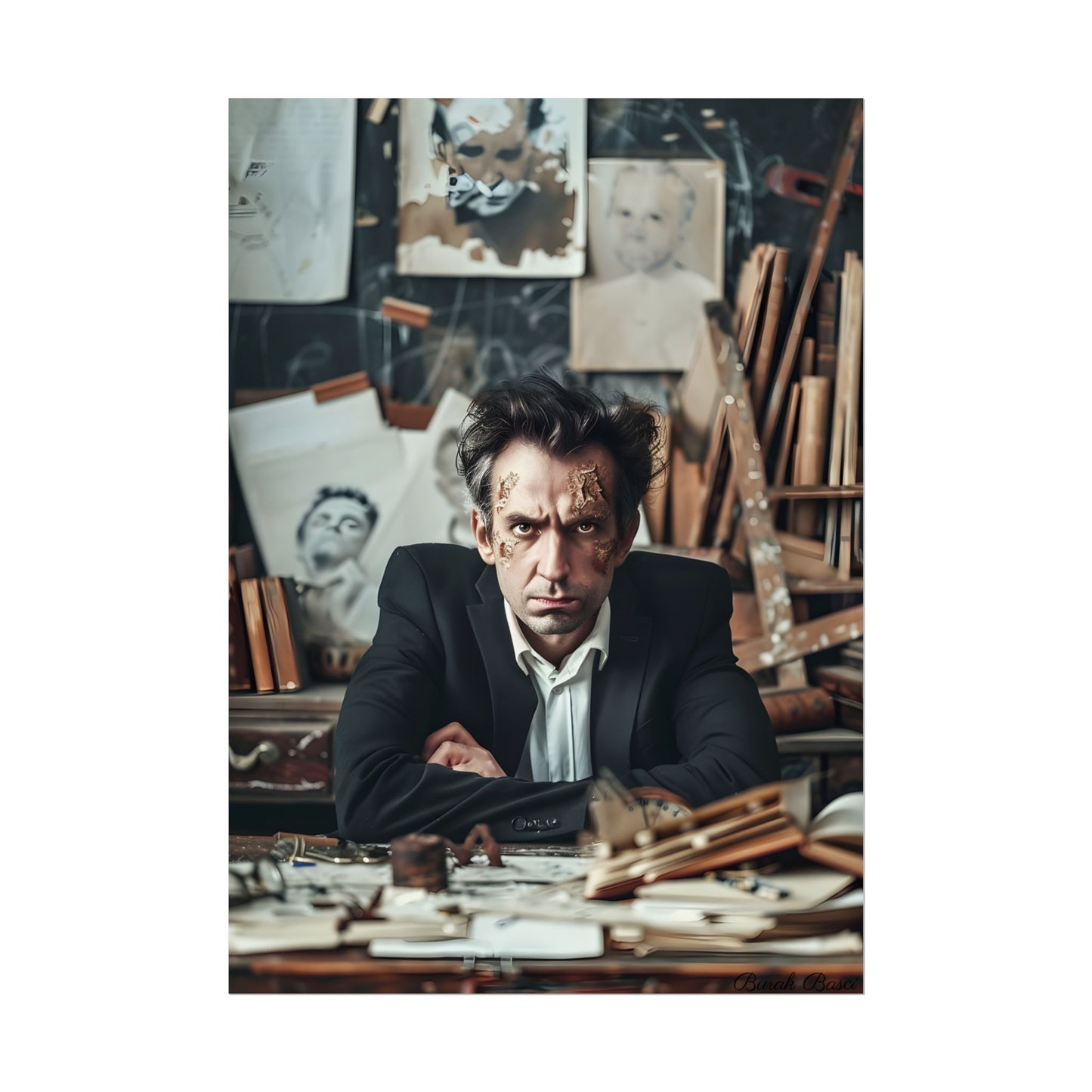 Intimate Self-Reflection: A Man's Portrait - Poster