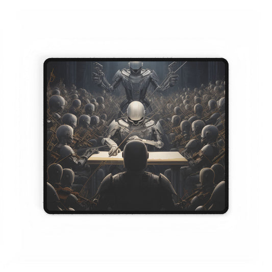 Robot Symphony: Sentient Robots in Musical Harmony - Desk Mat