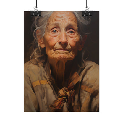 Wisdom of Age: Portrait of an Elderly Person - Poster