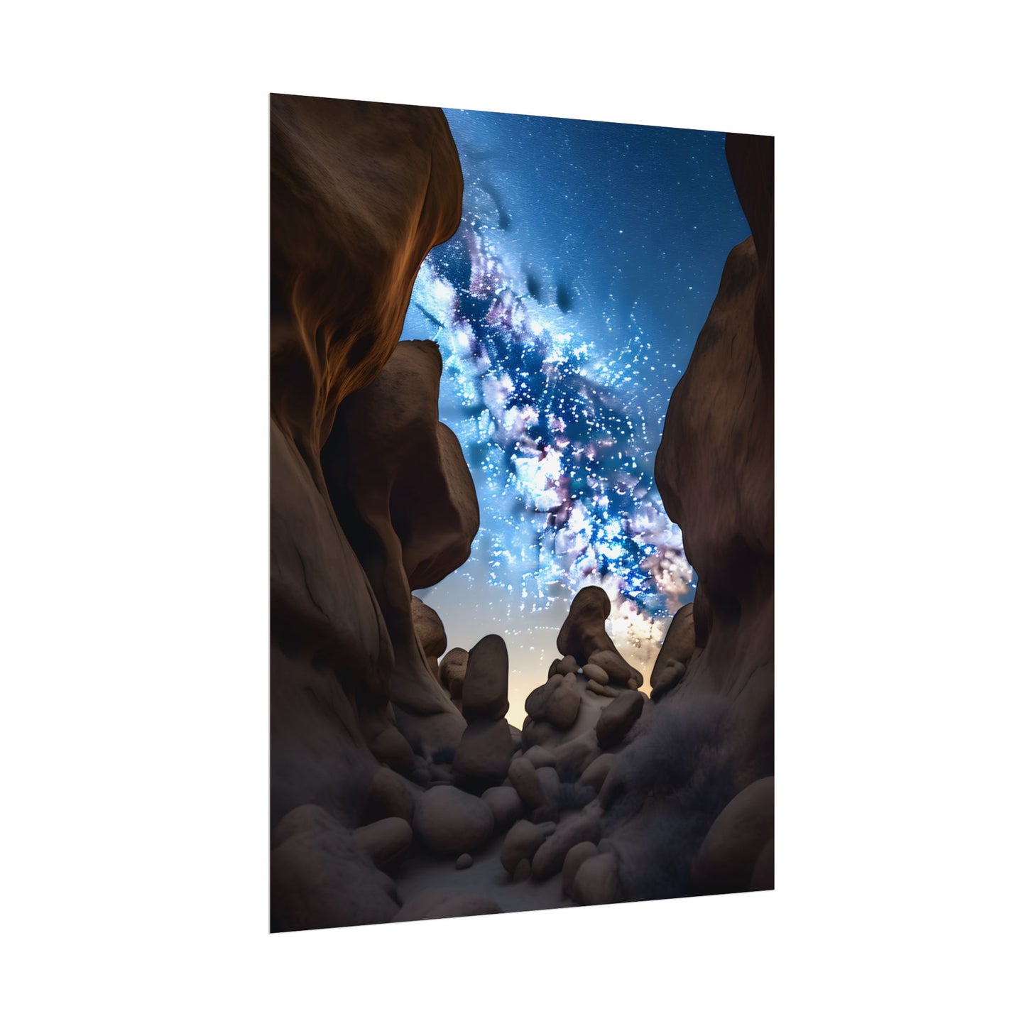 Stargazing Night Sky: Celestial Beauty of the Universe - Poster